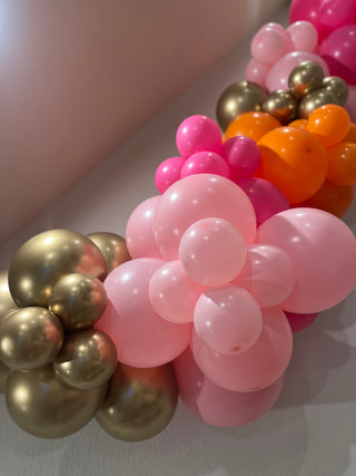 Golden Sunset Balloon Kit by INVYTE | Orange, Pink, Fuchsia, and Gold Balloon Garland Kit