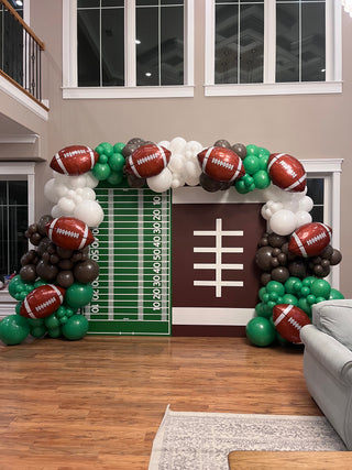 Touchdown: Football Field & Football Backdrop Duo
