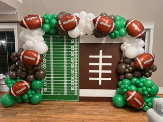 Touchdown: Football Field & Football Backdrop Duo