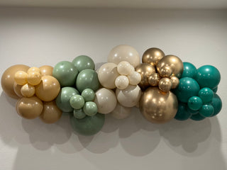 The Jungle Safari Balloon Kit by INVYTE | Brown, Dark Green, Gold, Beige, and Eucalyptus Green Balloon Garland Kit