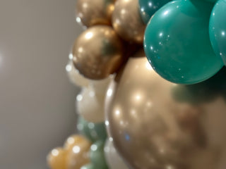 The Jungle Safari Balloon Kit by INVYTE | Brown, Dark Green, Gold, Beige, and Eucalyptus Green Balloon Garland Kit