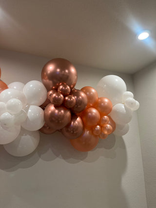 Rose Gold Balloon Kit by INVYTE | Rose Gold, Metallic Rose Gold, and White Balloon Garland Kit
