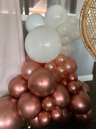 Rose Gold Balloon Kit by INVYTE | Rose Gold, Metallic Rose Gold, and White Balloon Garland Kit