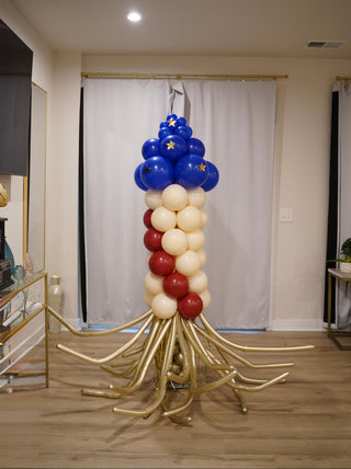 Firework Rocket Balloon Column
