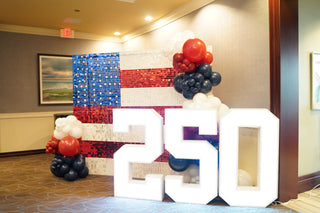 American Flag Shimmer Wall Rental