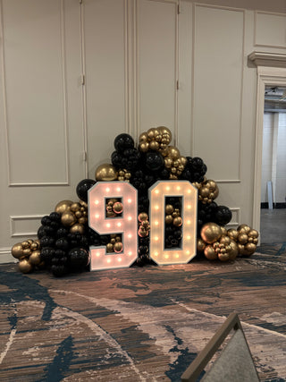 Marquee Number x Balloon Decor