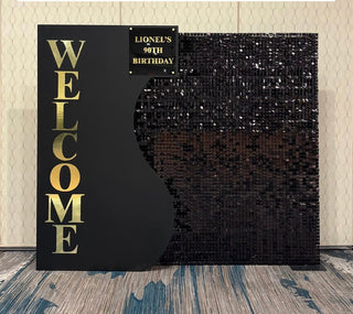Black Shimmer Wall Rental
