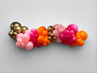 Golden Sunset Balloon Kit by INVYTE | Orange, Pink, Fuchsia, and Gold Balloon Garland Kit