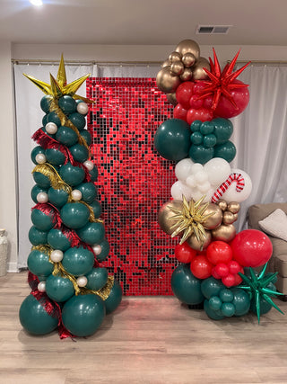 Red Shimmer Wall Rental