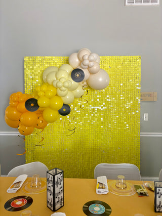 Yellow Shimmer Wall Rental