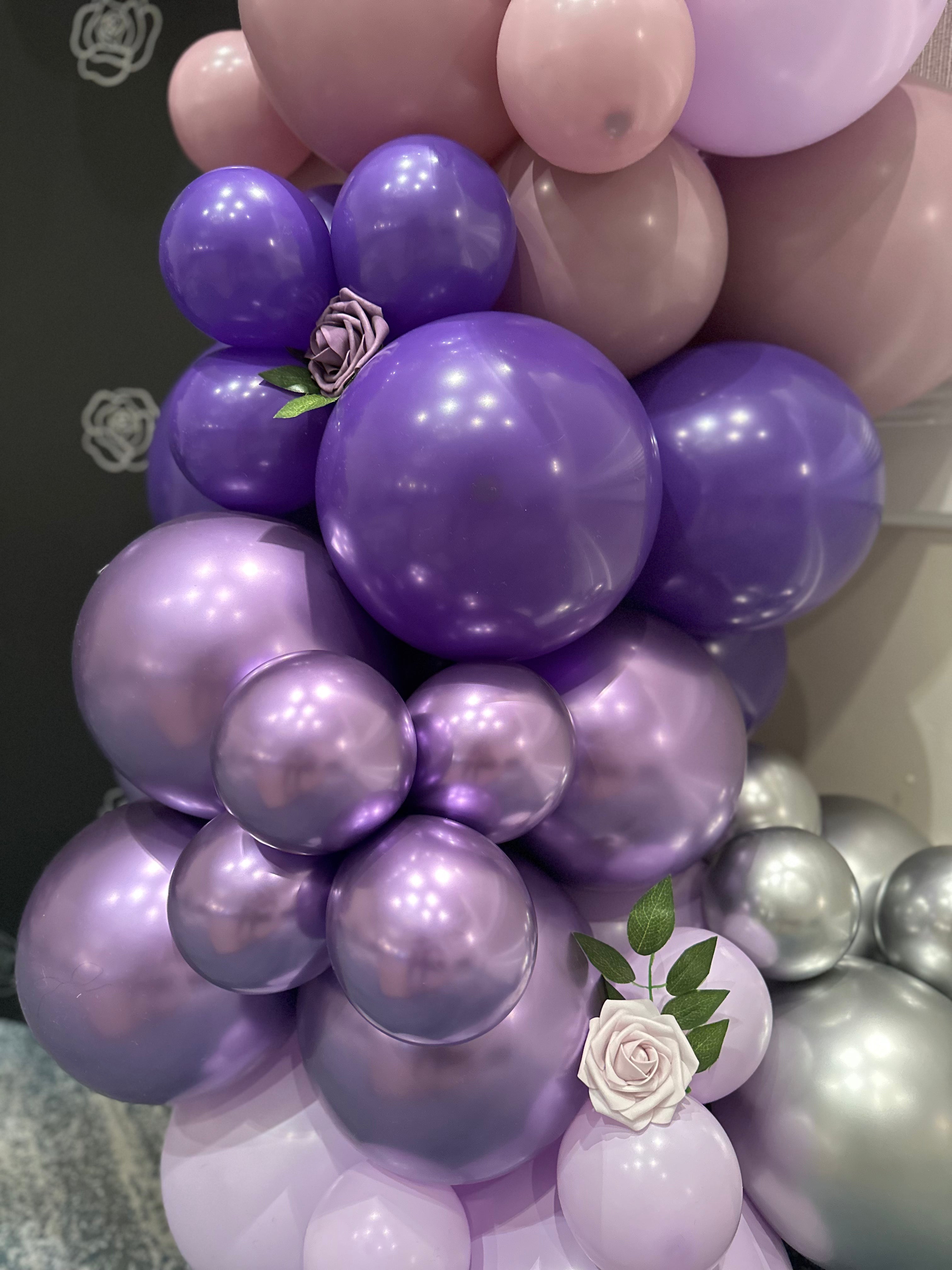 Double Custom Backdrop Rental with Balloon Installation