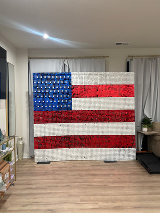 American Flag Shimmer Wall Rental