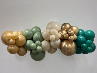 The Jungle Safari Balloon Kit by INVYTE | Brown, Dark Green, Gold, Beige, and Eucalyptus Green Balloon Garland Kit