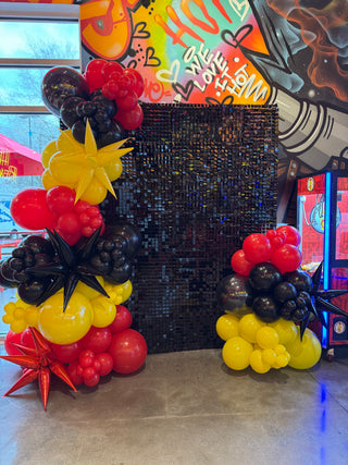 Black Shimmer Wall Rental