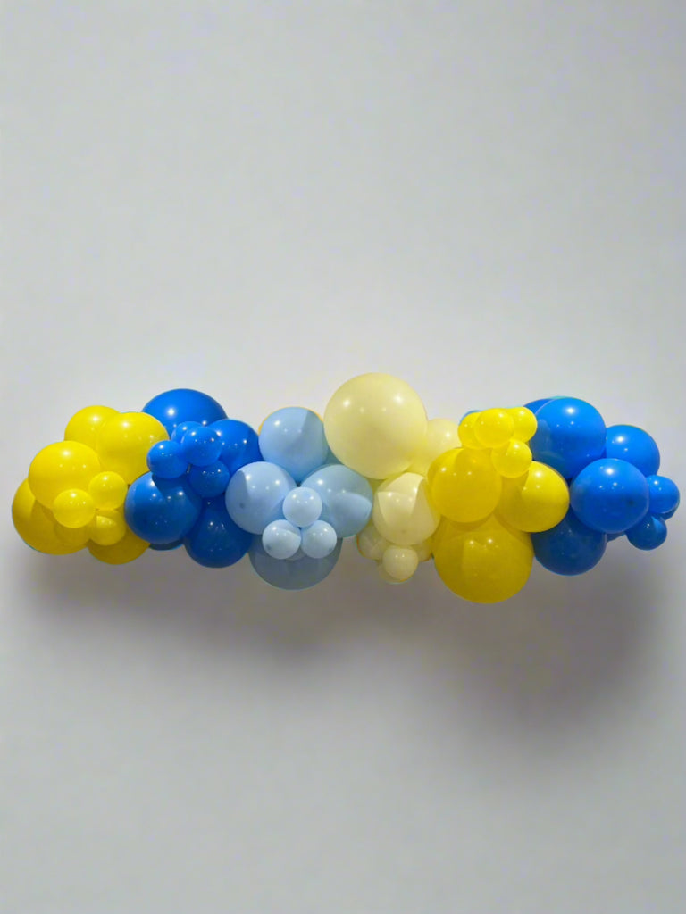 Amalfi Coast Balloon Kit by INVYTE | Blue, Light Blue, Pale Yellow, and Yellow Balloon Garland Kit