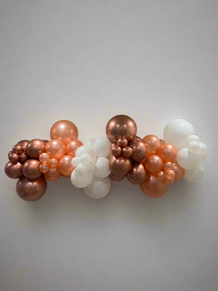 Rose Gold Balloon Kit by INVYTE | Rose Gold, Metallic Rose Gold, and White Balloon Garland Kit