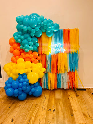 Large One-Sided Balloon Garland Installation