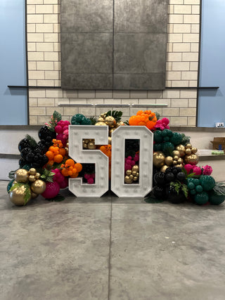 Marquee Number x Balloon Decor