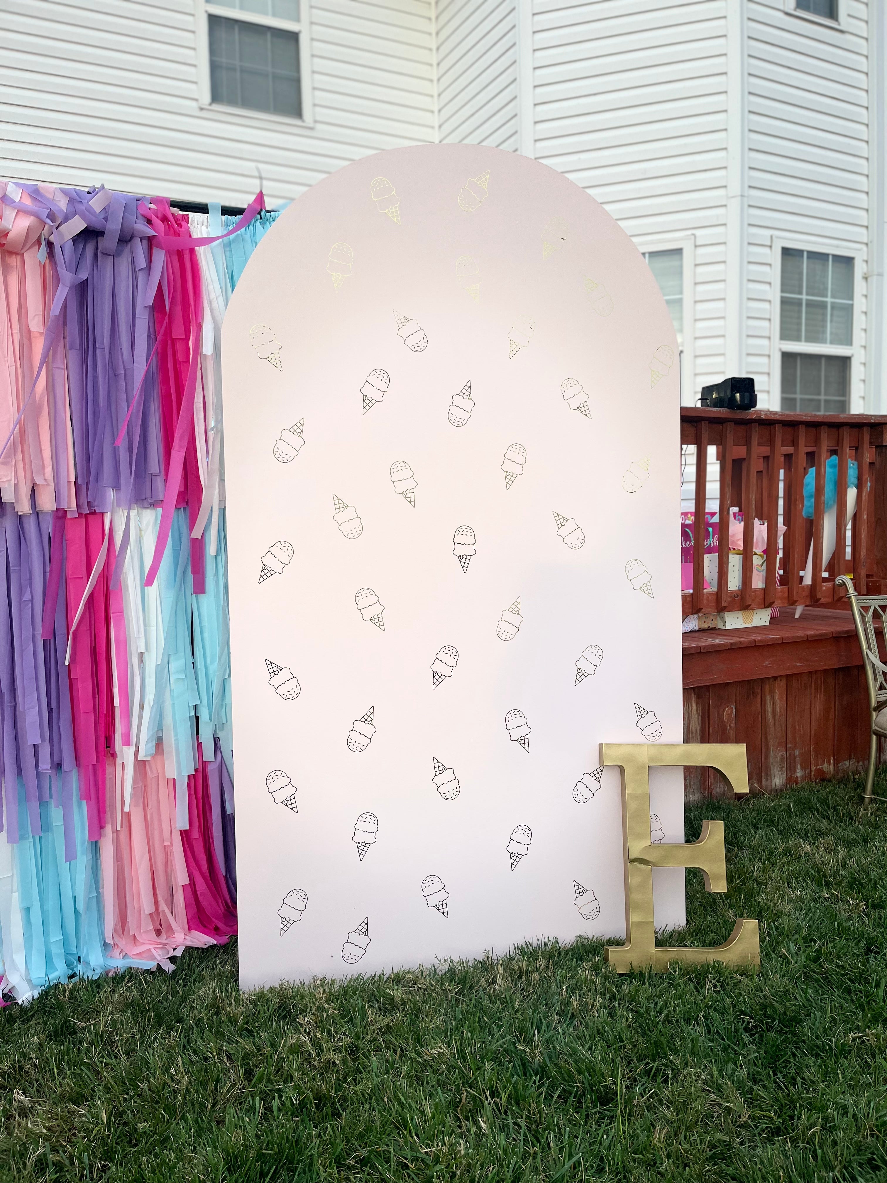 Arch Backdrop Fully Customizable with Optional Balloon Garland