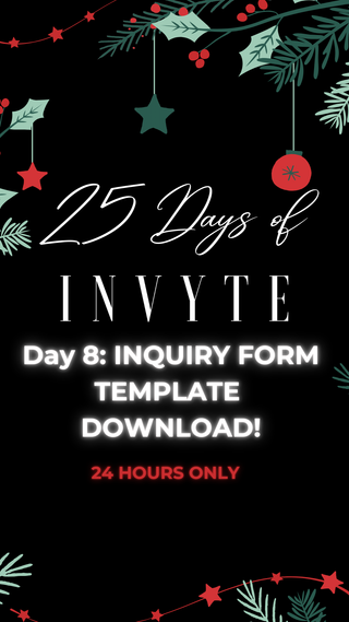 25 Days of Invyte- Inquiry Form Template