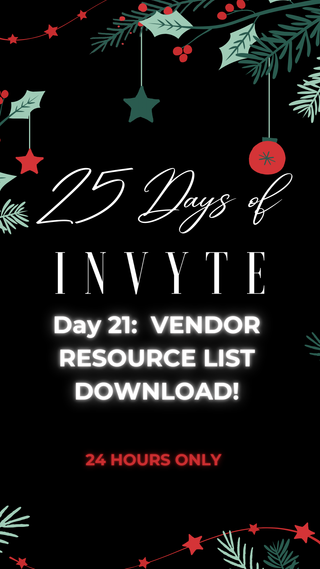 25 Days of Invyte- Vendor Resource List